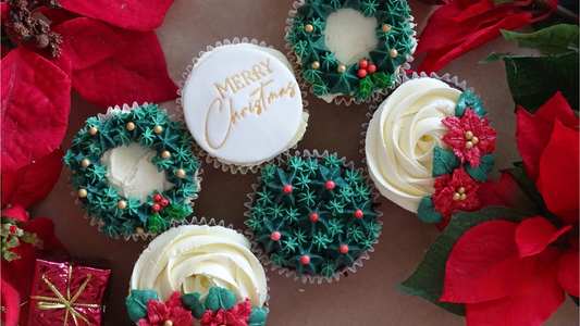 CHRISTMAS CUPCAKE BOX - 6 PACK